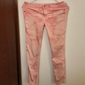 Abercrombie & Fitch | Pink Tie Die Jeans